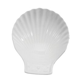 Assiette à coquille St-Jacques BIA - Porcelaine blanche (17 cm)