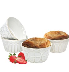 Ramequin en grès lustré Le Petit Four - 225 ml (4 textures assorties)