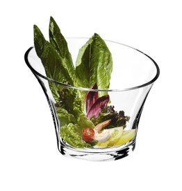 Saladier en verre à coupe en biais - 22 cm