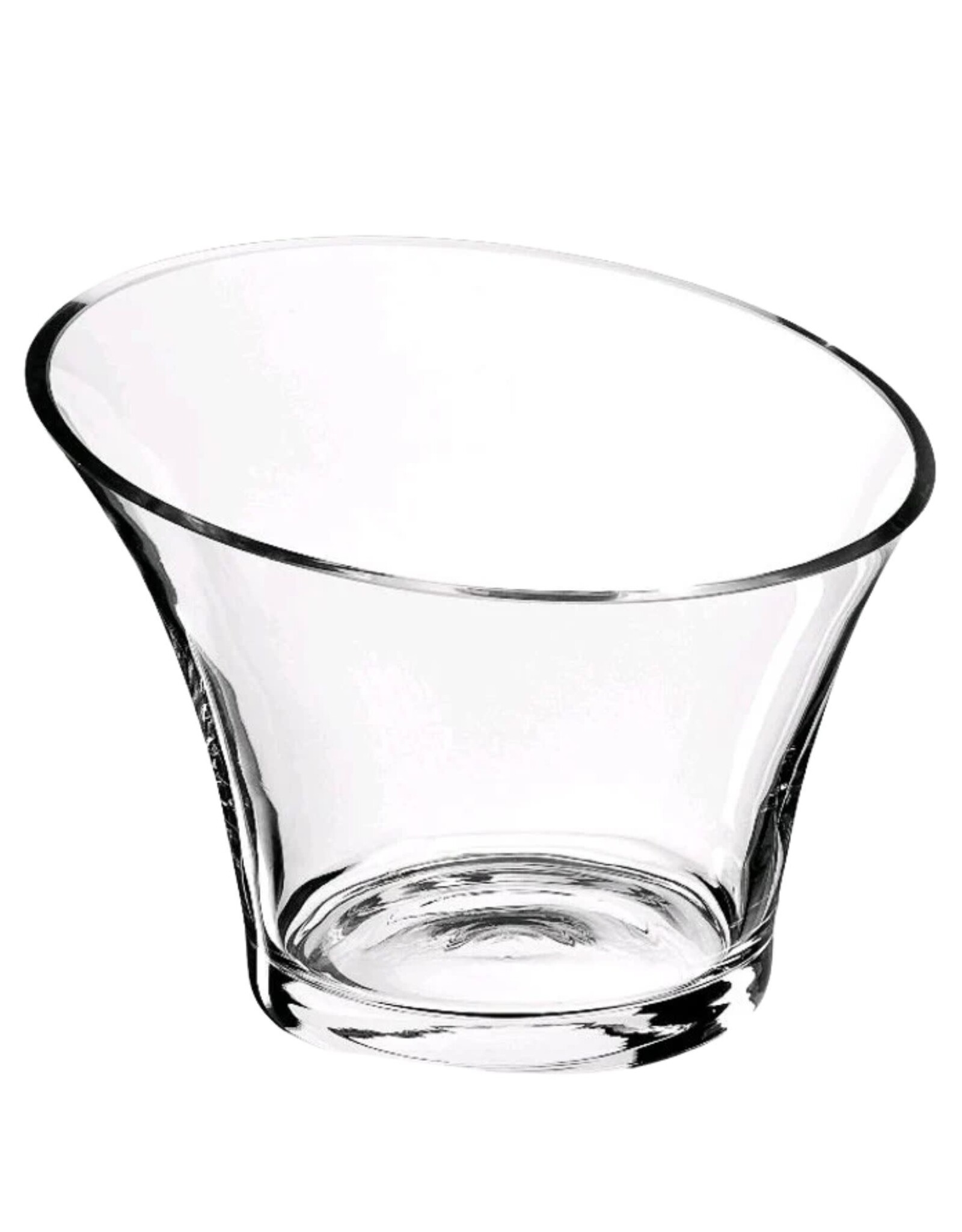 Saladier en verre à coupe en biais - 22 cm