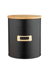 Bac de rangement hermétique OTTO Noir - 3 Litres (Acier & Bambou)