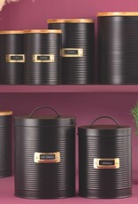 Bac de rangement hermétique OTTO Noir - 3 Litres (Acier & Bambou)