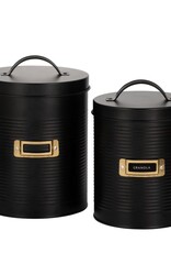 Ensemble de bacs de rangement OTTO Noir Mat - Jeu de 2 (2.4L / 3.5L)