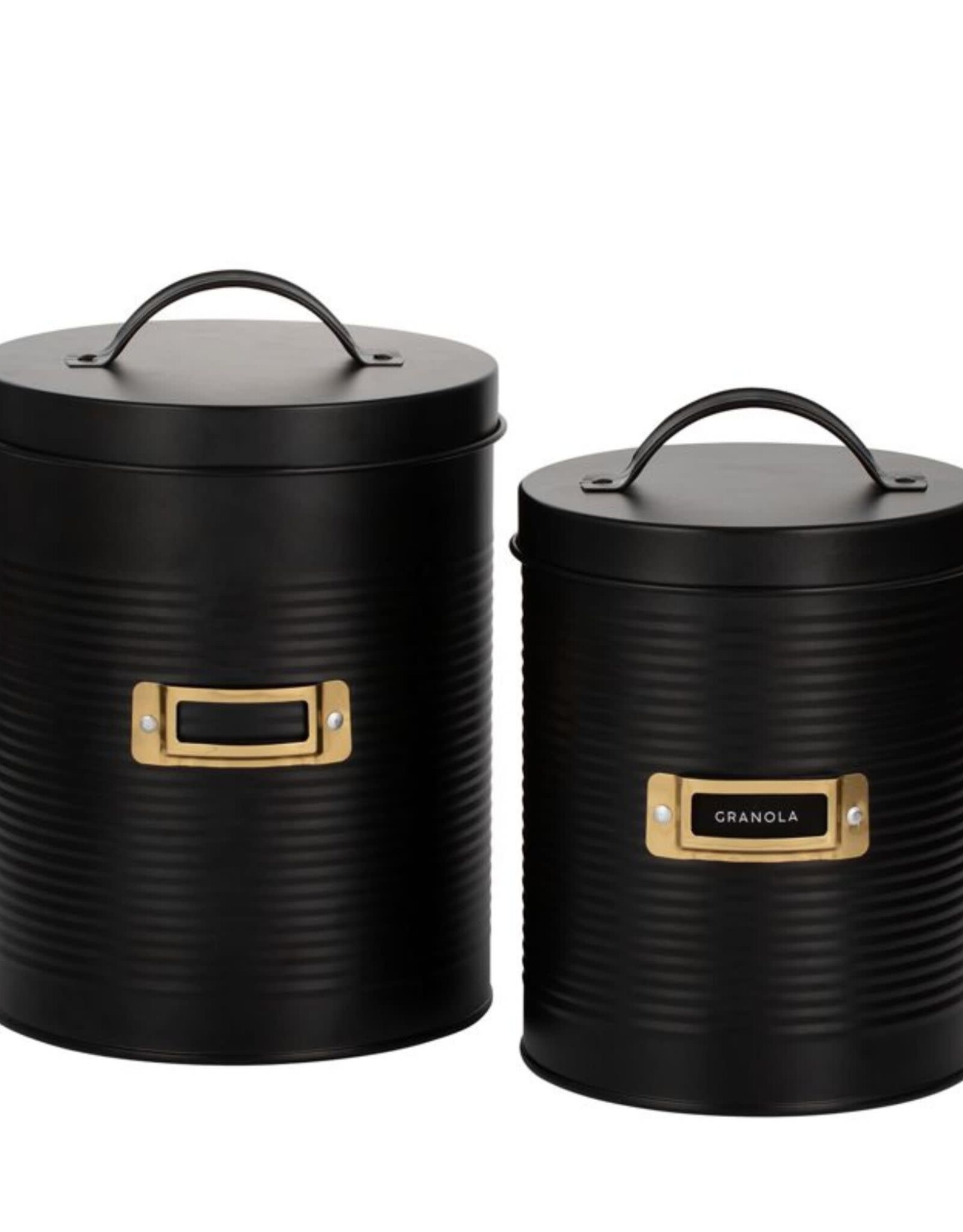 Ensemble de bacs de rangement OTTO Noir Mat - Jeu de 2 (2.4L / 3.5L)