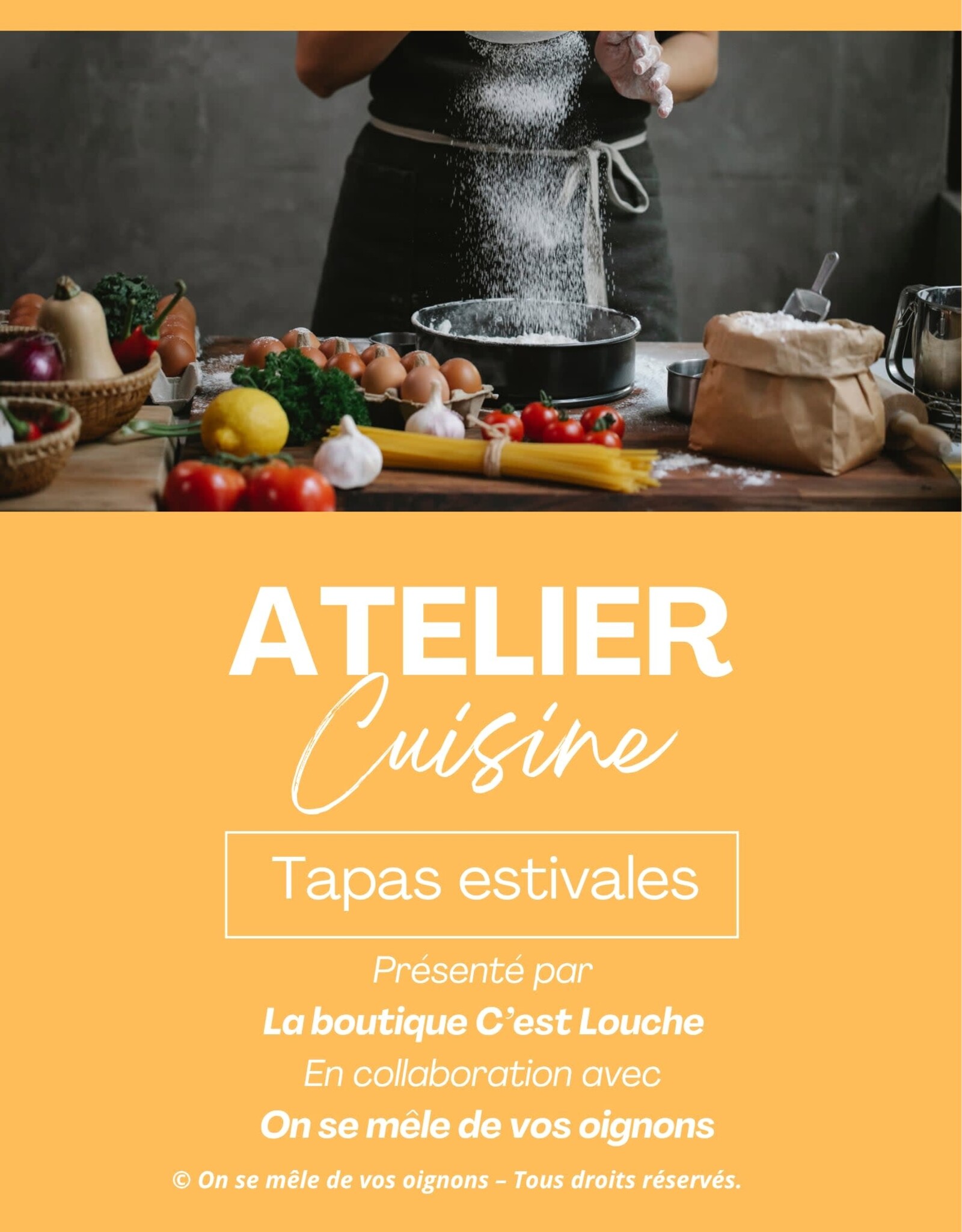 Atelier culinaire - Tapas estivales le 28 mai 18h