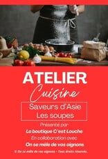 Atelier culinaire - Saveurs d'Asie - Les soupes 11 juin 18h