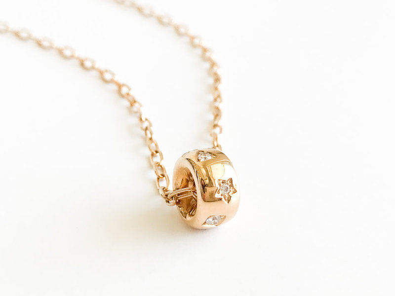 POMELLATO Rose Gold and Diamond Iconica Pendant Necklace