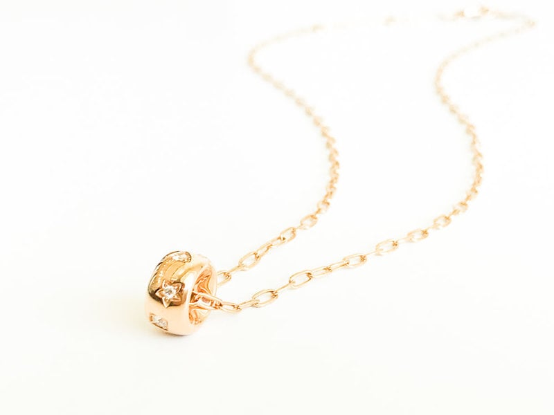 POMELLATO Rose Gold and Diamond Iconica Pendant Necklace