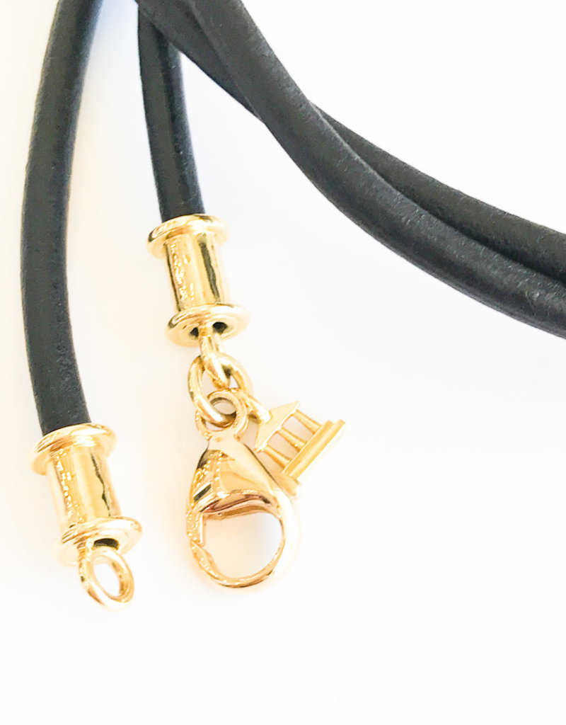 TEMPLE ST CLAIR Black Leather Cord