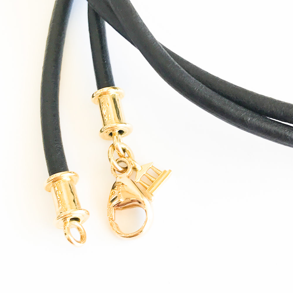 TEMPLE ST CLAIR Black Leather Cord