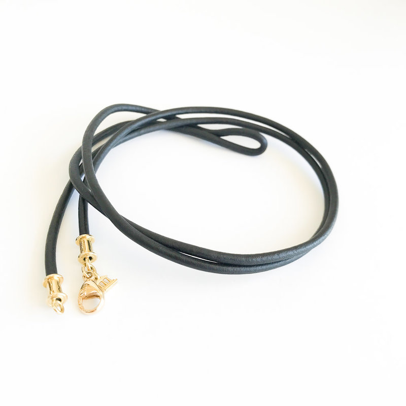 TEMPLE ST CLAIR Black Leather Cord