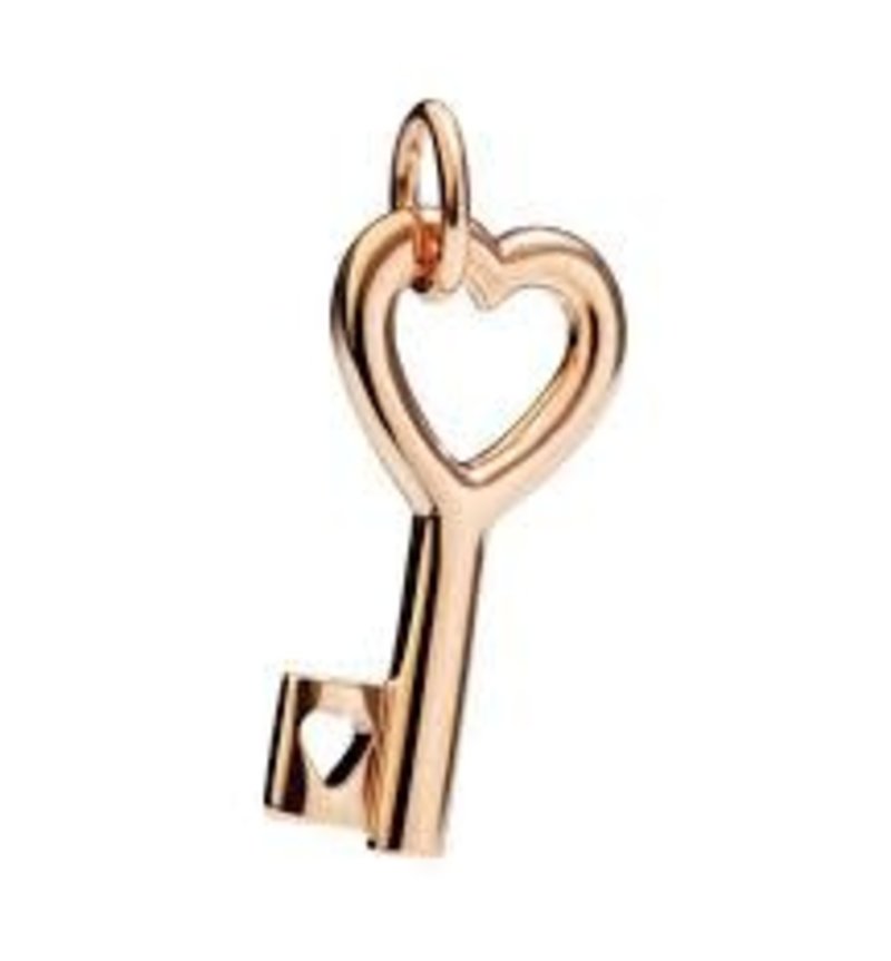 rose gold key charm