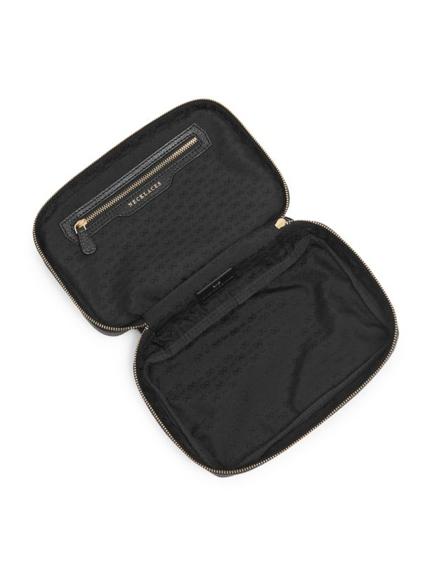 ANYA HINDMARCH Nylon Jewelry Pouch AH Logo - Black