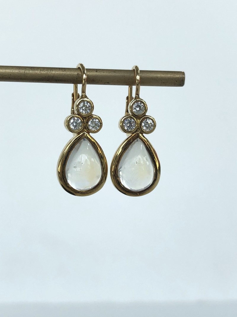 TEMPLE ST CLAIR Blue Moonstone Pear Earring