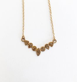 SENNOD 16" Gold Diamond Bar Necklace