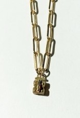 SENNOD Paperclip Vignette Chain - Gold 30"