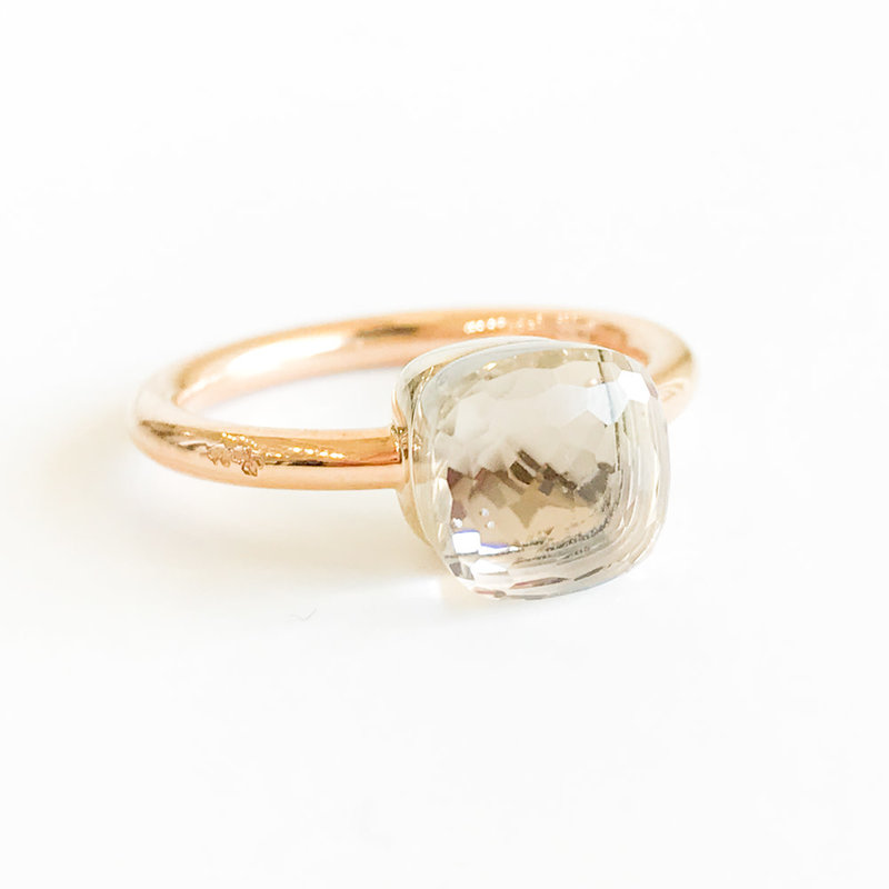 POMELLATO White Topaz Petit Nudo Ring