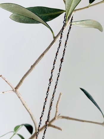 18" Silver & Gold Beaded Necklace