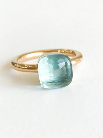 POMELLATO Blue Topaz Nudo Ring