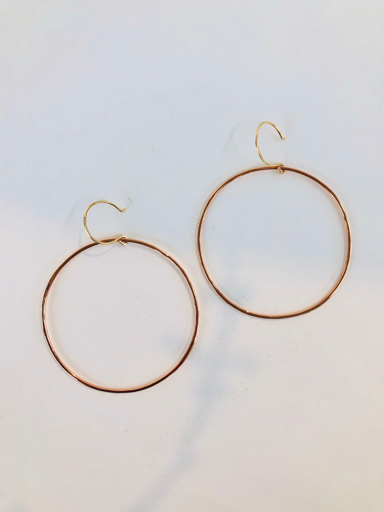 SHANNON JOHNSON 14K Rose Gold Signature Hoops (55mm)