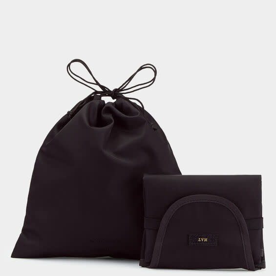 ANYA HINDMARCH Baby Emergency Kit - Black Nylon AH Logo