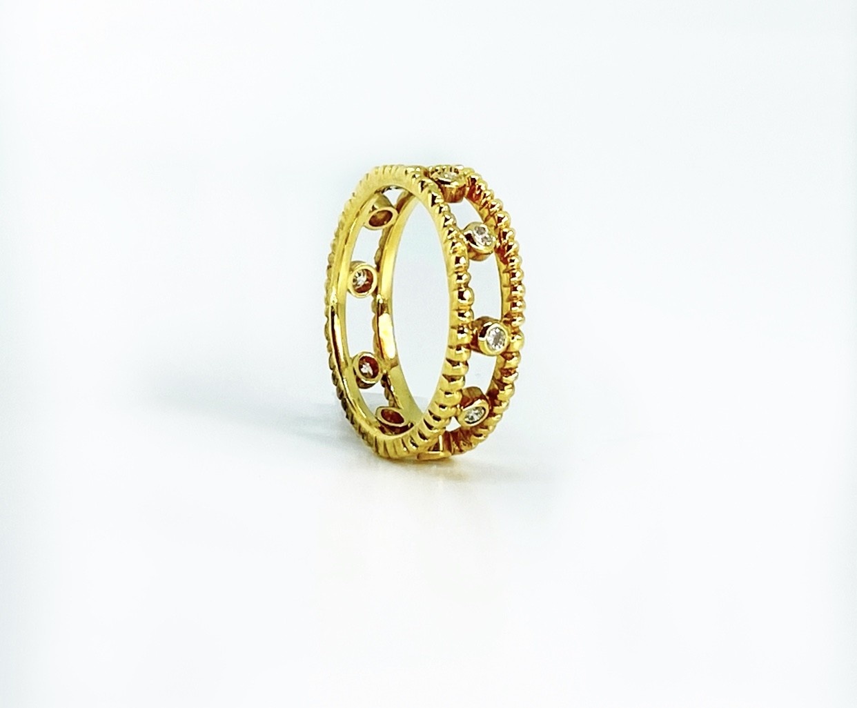 SHAESBY Double Soleil Ring with Diamonds