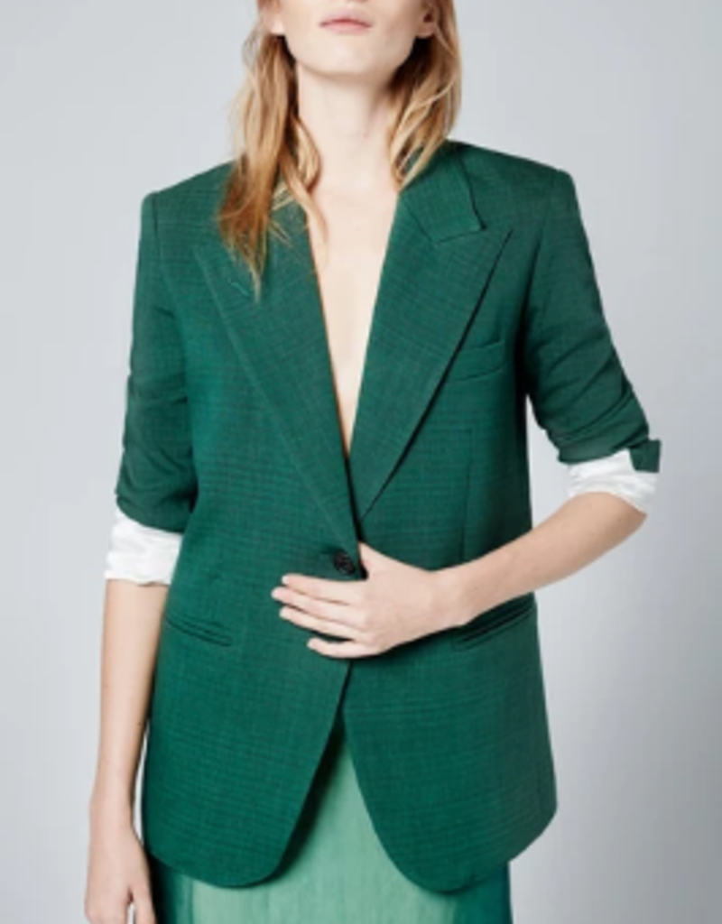 teal blazer womens