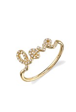 SYDNEY EVAN Diamond Love Ring - Size 6 1/4
