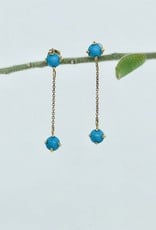SHANNON JOHNSON 2 Sleeping Beauty Turquoise Dangle Earrings