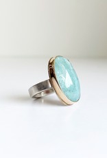 JAMIE JOSEPH Aquamarine Ring with Diamonds
