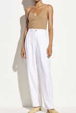 VINCE Pleat Front Tapered Trouser - Optic White