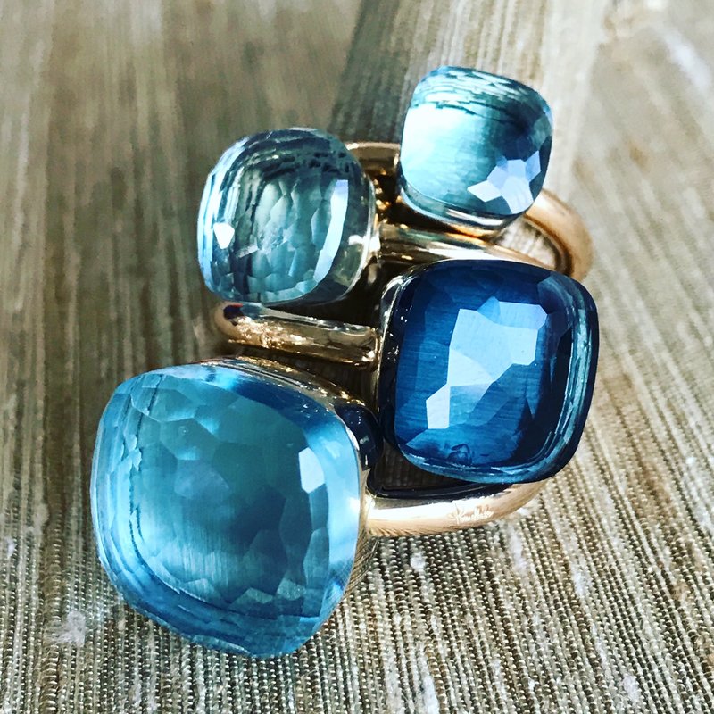 POMELLATO Blue Topaz Nudo Ring