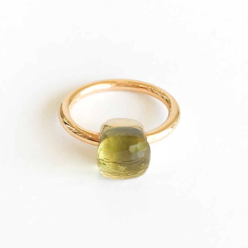 POMELLATO Lemon Quartz Petit Nudo Ring