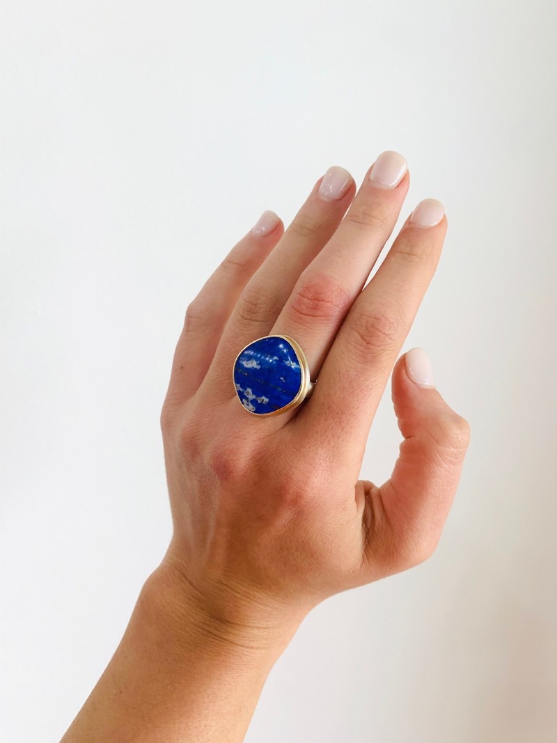 JAMIE JOSEPH Asymmetrical Lapis Ring