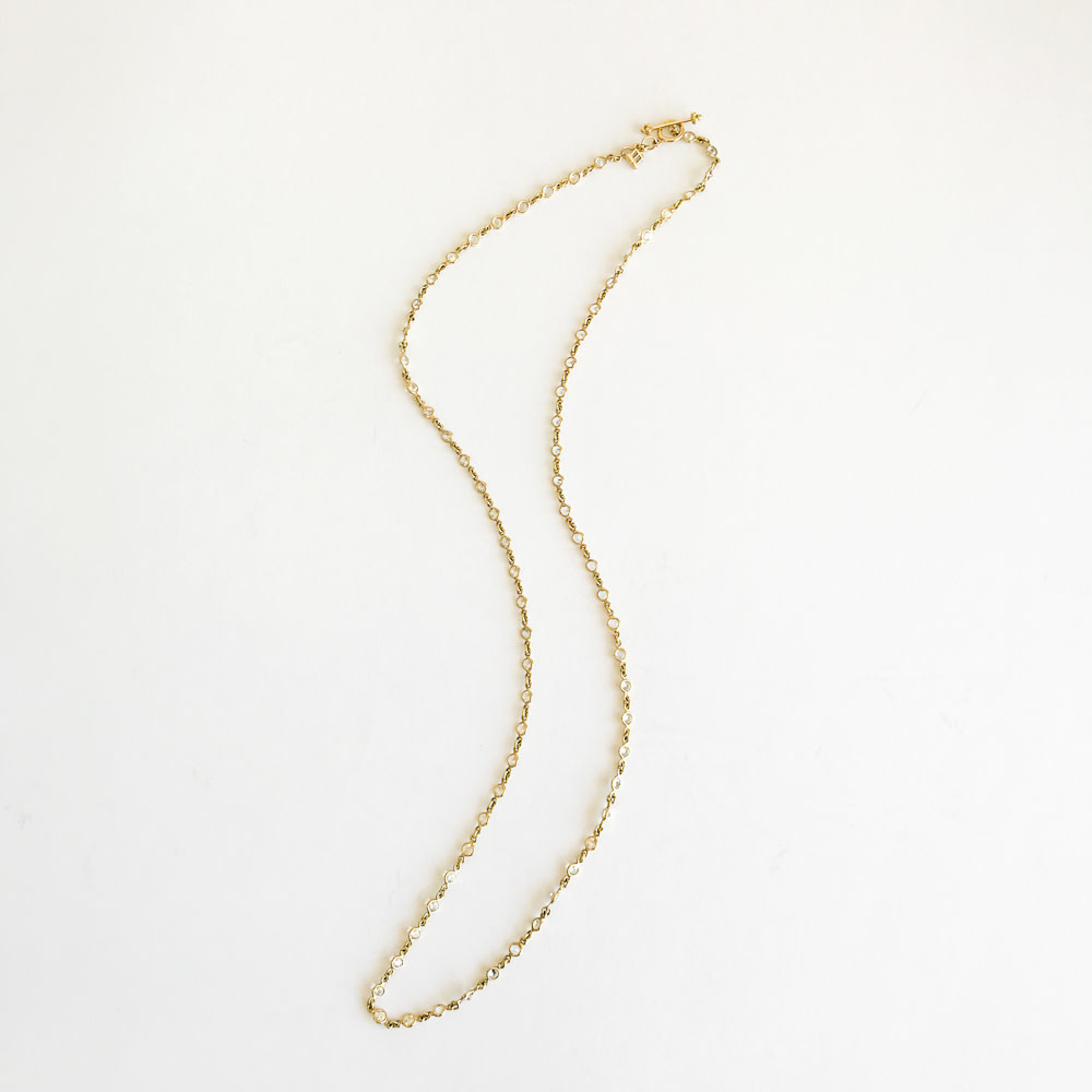 TEMPLE ST CLAIR 18K White Sapphire Chain 20 - 24"