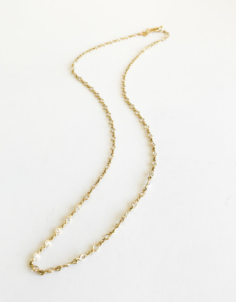 TEMPLE ST CLAIR 24" Classic White Sapphire Chain Necklace