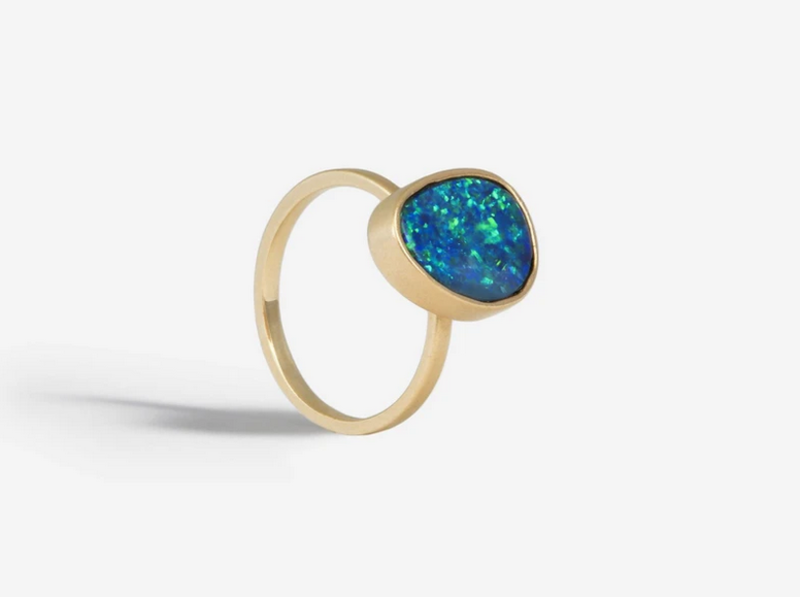 SHAESBY OAK Teardrop Opal Ring - Size 6.75