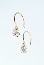 SHANNON JOHNSON Shanna Gold Cubic Zircon Earrings