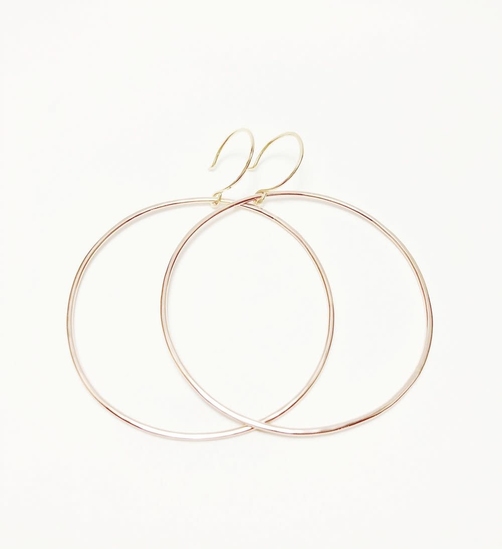 SHANNON JOHNSON 14K Rose Gold Signature Hoops (55mm)