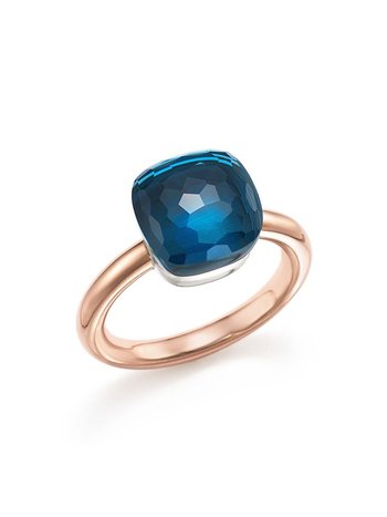 POMELLATO London Blue Topaz Nudo Ring