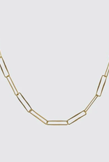 JANE DIAZ 22" Paper Clip Handmade Chain Necklace