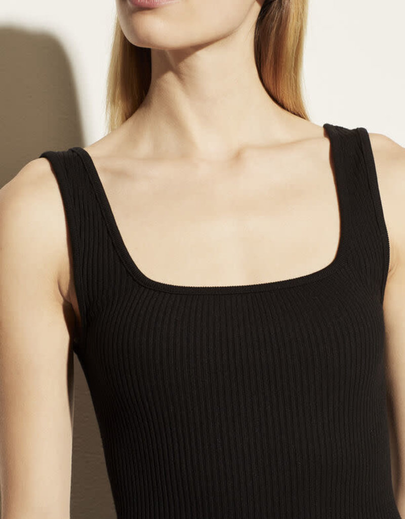 VINCE Ribbed Square Neck Camisole