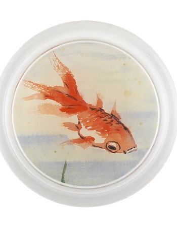 JOHN DERIAN 6" Coaster - Light Goldfish