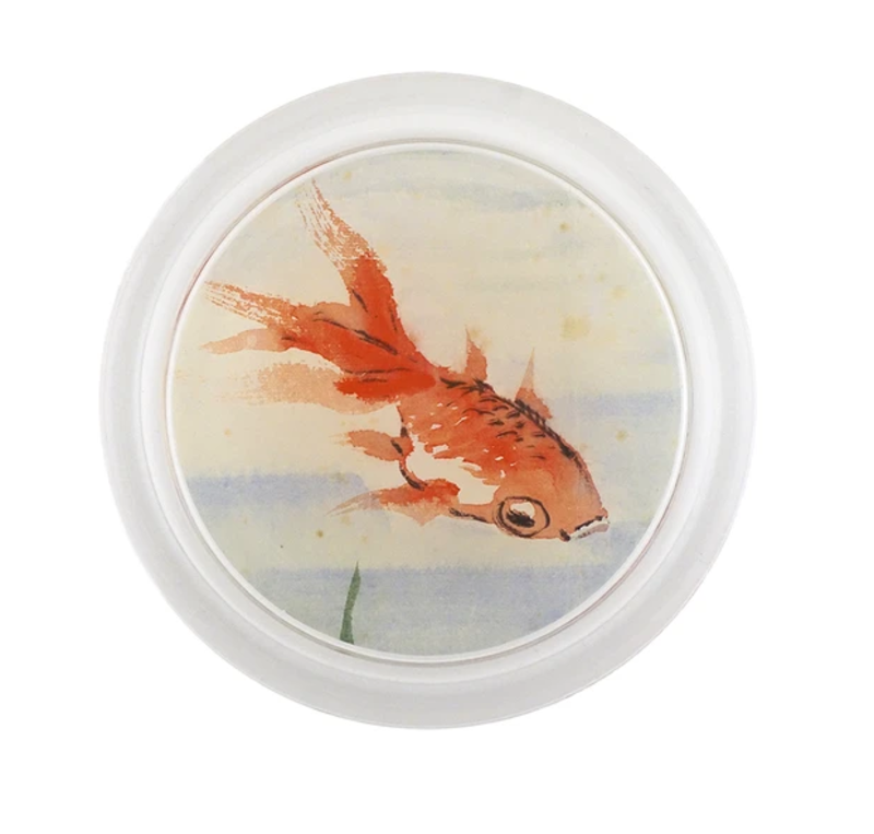 JOHN DERIAN Light Goldfish 6" Coaster