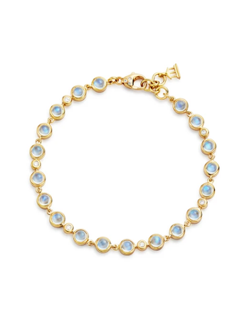 TEMPLE ST CLAIR 18K Blue Moonstone Link Bracelet