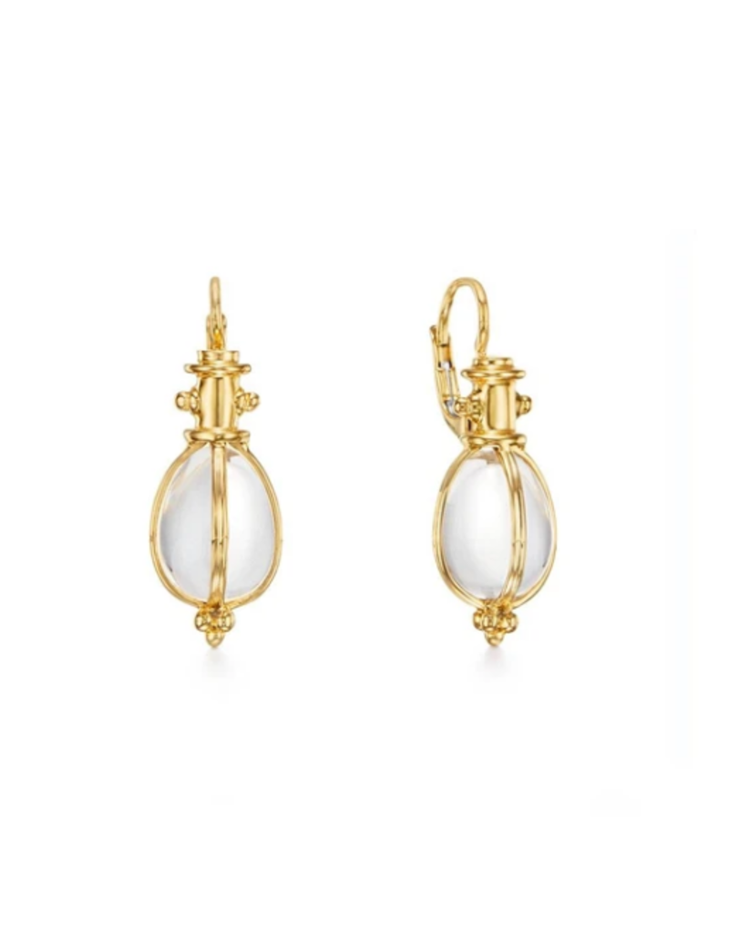TEMPLE ST CLAIR 18K Classic Crystal Amulet Earrings