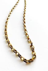 SENNOD Two-tone Thick Oval Link 30" Necklace