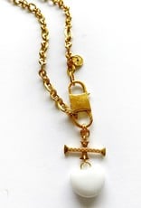 SENNOD Athena Chain with White Onyx 20" Necklace