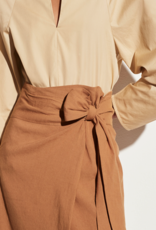 VINCE Tie Front Linen Skirt -