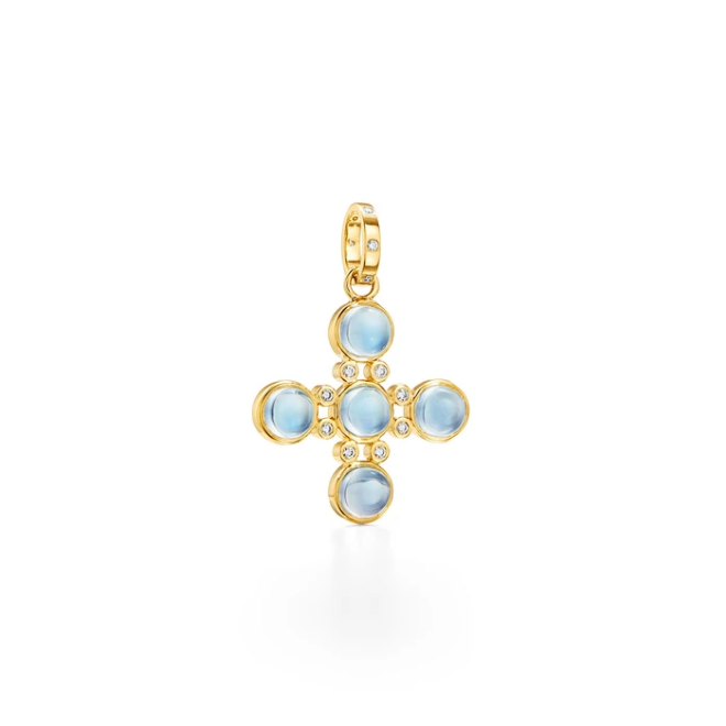 TEMPLE ST CLAIR 18K Small Four Elements Cross